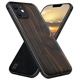 Carveit Wood Case for iPhone 12, (Natural Blackwood)