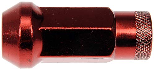 Image of Dorman 713-385E Red Open End Knurled Wheel Nuts Compatible with Select Models, 20 Pack