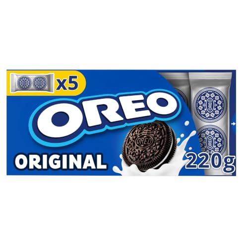 OREO Original galletas rellenas sabor vainilla, Pack 20 galletas 220g