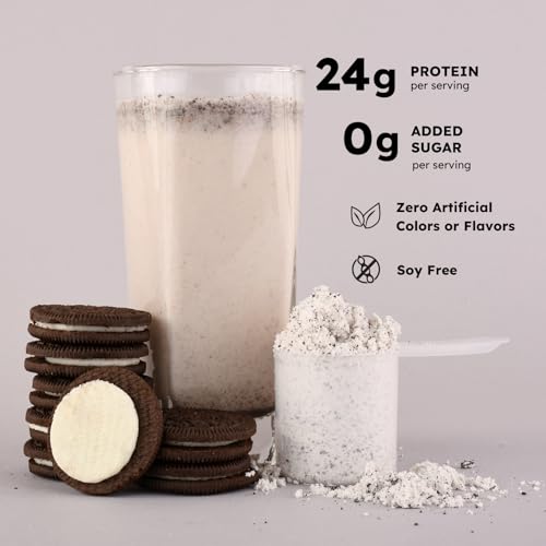 Image of Earth Fed Muscle Husky Dunker Cookies 'n Cream Irish Grass Fed Whey Protein Isolate, Third-Party Certified. 24g Protein, Cookies & Cream - Non-GMO, Hormone Free, Soy Free - 2 LB, 27 Servings