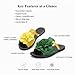 BEDGMDEG Women'S Flowers Open Toe Slide Sandals - Flat Floral Decor Summer Casual Shoes Comfortable Soft Sole Slip-On Sandals For Casual Daily Wear (Black - white,10)