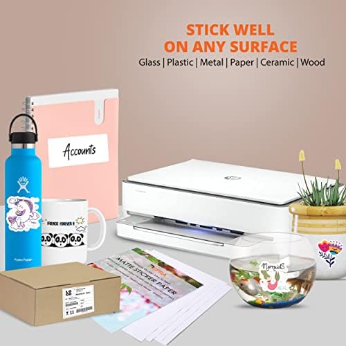 PEPRA Sticker Paper for Printer a4 Self Adhesive Label Paper for Photos, Drawing, Arts & Crafts (Pack of 30 Matte)