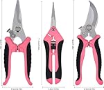 Taille des ciseaux de jardinage Outils : 3pcs Extérieurs & Jardin intérieur Clippers, Pinces roses, Plantes, Prunier en bois, Accessoires de travail de jardinier pour l'aménagement de fleurs, Aménagement paysager de la cour