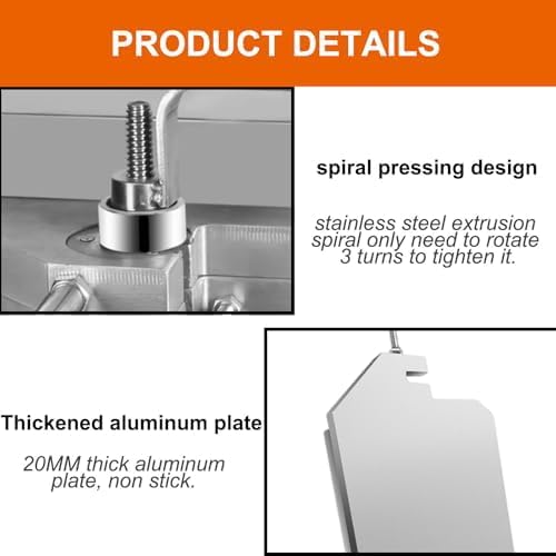 Pressa Manuale in Acciaio Inox per Tortini di Pesce E Frutti di Mare, Ideale per Negozi di Snack E per Uso Domestico - Perfetta per Snack Croccanti E Street Food.