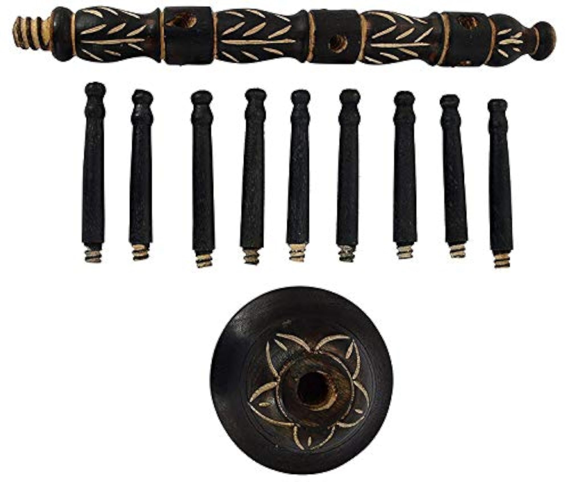 Hand Carved Wooden Bangle Stand for Women