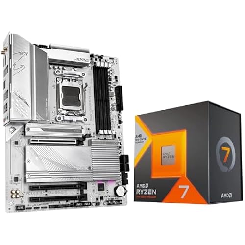 AMD 7800X3D Processor with GIGABYTE B650 AORUS Elite AX ICE Motherboard
