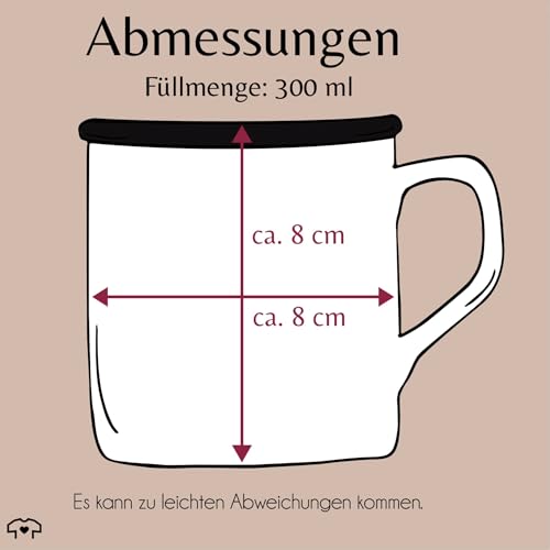 Emaille Tasse Blechtasse - zum Vatertag - Papa Definition Substantiv Geschenkidee Geburtstag Papi Geschenk Weihnachten Danke sagen - 300 ml - Weiß Schwarz - geschenke personalisierte