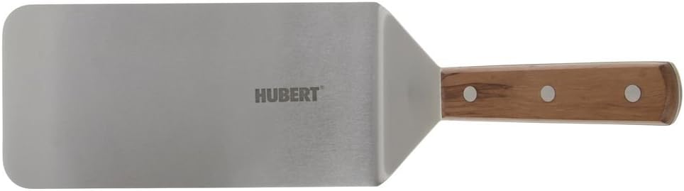 HUBERT Food Turner Stainless Steel with Rosewood Handle - 8"L x 3 1/4"W Blade