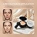 Hush makeup foundation -Glow makeup foundation for older women warm - Infused Lightweight Foundation cushion with Mushroom Applicator for Mature Skin, Hyaluronic Acid & Peptides, Natural Coverage
