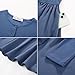 GRACE KARIN Girls Spring Long Sleeve Dresses Size 8 Little Girl Blue Maxi Casual Dress Kids Formal Party Dress