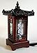 Traditional Korean Wood Lamp | Handmade Asian Oriental Table Lantern | Bedside Bedroom Accent Light | Unique Gift Idea | Pagoda Design (Brown) (House)