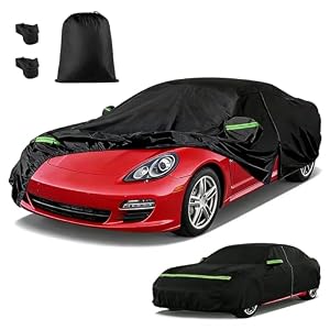 Car Cover for Porsche 911 1998-2026, Custom Fit Waterproof All Weather Full Car Cover, Windproof Outdoor Cover with Driver-Side Zipper Door