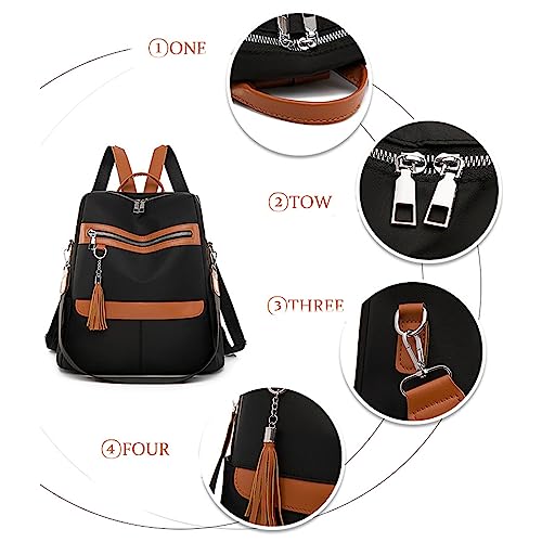 Mochila de gran capacidad con base impermeable para proteger cuadernos y libros 6
