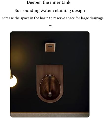 Urinal Wall-Hung Toilet, Wall-Mounted Male Urinal Induction Drainage Public Toilet Urinal Small Vertical Toilet, Suitable for Families, Hotels,Brown-A