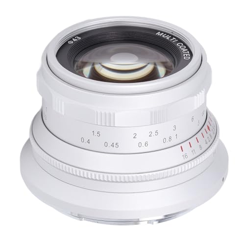 Qukaim Lente vertical de marco completo F1.4 de 35 mm, lente de cámara de enfoque manual de gran apertura para Nikon Z, compatible con Z30, Z5, Z6, Z7, Z8, Z9, ZFC, color blanco