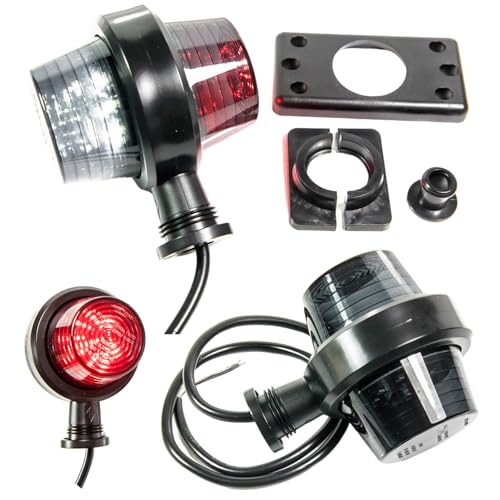 Web Truck Umrissleuchte Begrenzungsleuchte Old school DARK Graphite Tuning Hängend Positionsleuchte 12V 24V Farben weiß und Rot für LKW PKW Anhänger, Trailer, Wohnwagen usw. 1 Stück