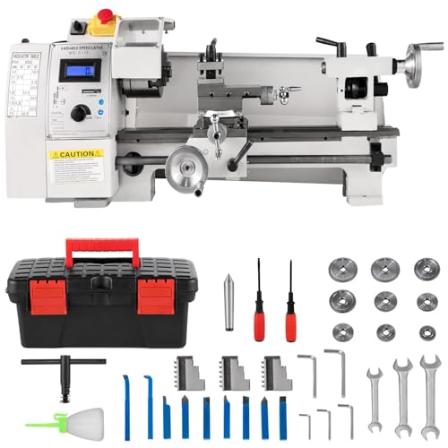 Mini Metal Lathe 2500 RPM 550W Benchtop with 3-Jaw Chuck