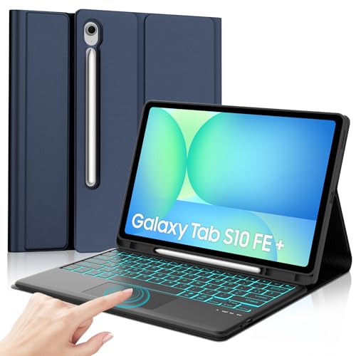 étui avec Pavé Tactile Bluetooth pour Samsung Tab S10 FE+ pour Travailler en Café ou Déplacement