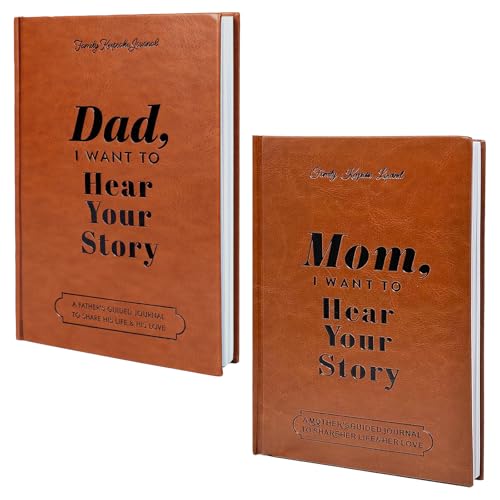 2Pcs Dad Mum Guided Journal Set Dad I Want to Hear Your Story Gifts