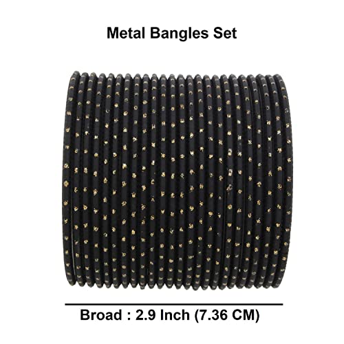 Efulgenz Indian Bangles Set Bollywood Plain Metal Bangle Bracelets Wedding Bangles Costume Jewelry for Women by Efulgenz - Used condition - Image 5