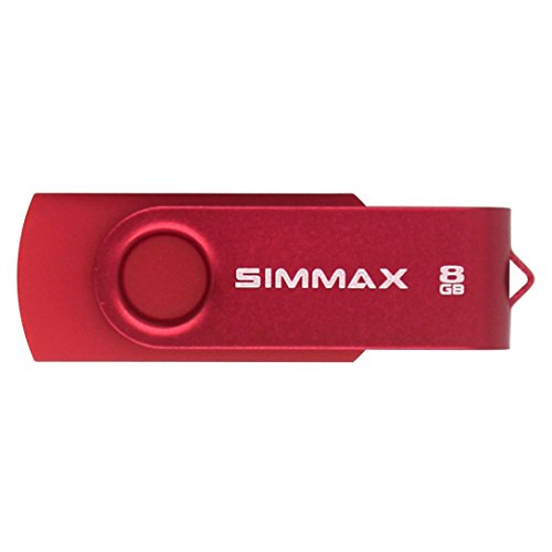 SIMMAX 5Pcs 8GB USB Flash Drive USB 2.0 Flash Drive Memory Stick Fold Storage Thumb Stick Pen Swivel Design(Five Mixed Colors: Black Blue Green Purple Red)(Mix Color1)