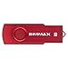 SIMMAX 5Pcs 8GB USB Flash Drive USB 2.0 Flash Drive Memory Stick Fold Storage Thumb Stick Pen Swivel Design(Five Mixed Colors: Black Blue Green Purple Red)(Mix Color1)