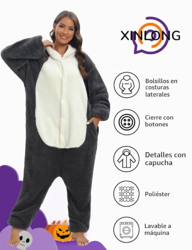 Miniatura 4 de Xinlong Traje De Pingüino Pijama Onesie De Fiesta Unisex Para Adultos Para Cosplay Ropa De Dormir Traje De Disfraz Para Pajamas Party Carnaval Halloween Navidad