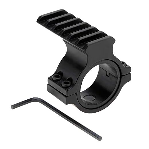 Higoo 1-inch/30mm Scope Ring Adapter w/Picatinny Waver Top Rail for Backup/Second Laser