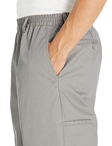 BENEFIT WEAR Mens Full Elastic Waist 5-Pocket Pants with Mock Fly (M, Grey)2