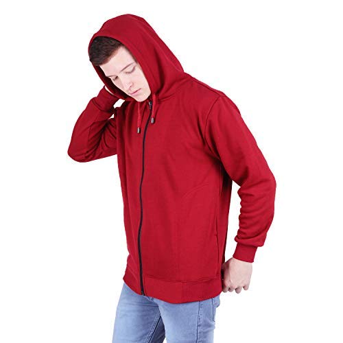 Image of Men's Cotton Hooded Neck Hoodie