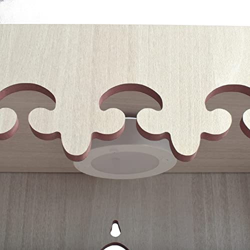 Mandir de madera blanco con luces para rezo en casa 5