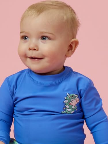 Image of RUGGEDBUTTS Boys Rash Guard Top - Long Sleeve Swim Shirt UPF 50+