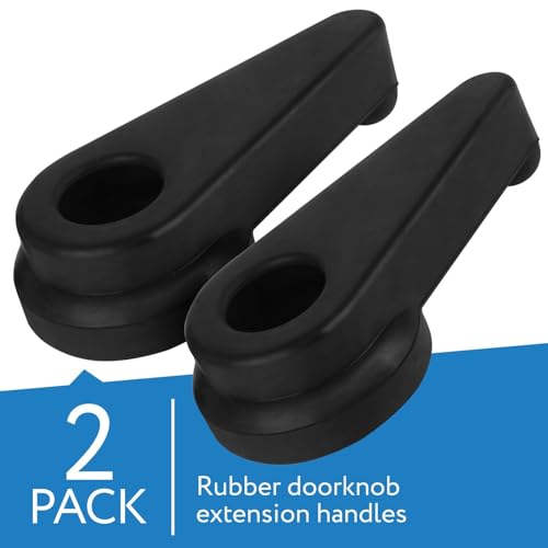 image for Impresa Door Knob Extension 2-Pack - Soft Black Rubber Compatible Only