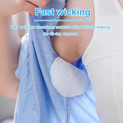 80 Pcs Armpit Sweat Pads, Underarm Sweat Pads for Women Men, Self Adhesive Absorbent Antiperspirant Armpit Guards Patches Blocker Dress Shields Invisible - Image 2