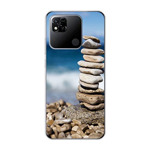 Coque Xiaomi Redmi 10A fine TPU antichoc étui de protection rigide motif pierres