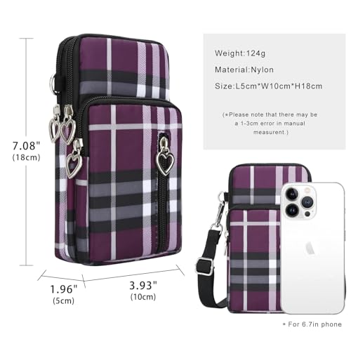 DOB SECHS Small Crossbody Wallet Phone Bag Shoulder Strap Wallet Pouch for Women Mini Crossbody Cell Phone Purse4