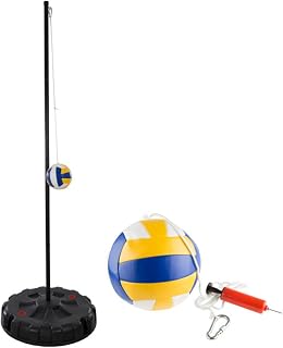 HEY! PLAY! Portable Tetherball Set with Heavy Base - Complete Outdoor Tetherball Ball and Rope Play Set for Home or Playground Equipment for Schools