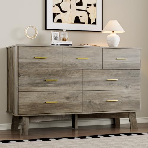 BORNOON Dresser for Bedroom with 7-Drawer, 47.2