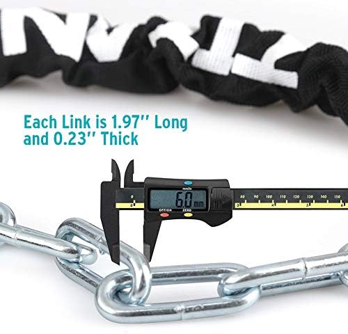 Titanker Bike Chain Lock, Heavy Duty Bicycle Lock, High Security Cycling Locks with 2 Keys, Anti-Theft Lock Chain for Bike Motorcycle, Bicycle, Door, Gate, Fence, Grill (920mm x 6mm) )