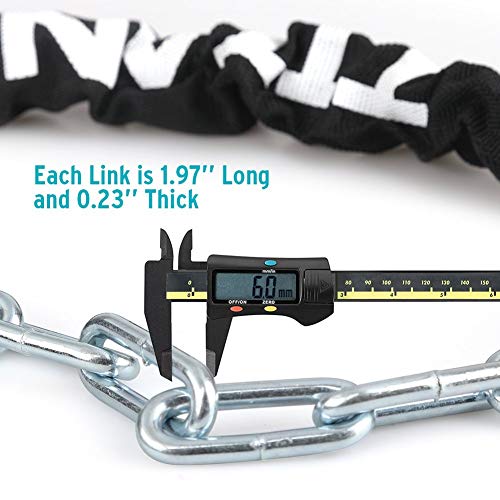 Titanker Bike Chain Locks, Bike Locks Heavy Duty Anti-Theft Bicycle Chain Lock With Keys 3 Feet Lock Chain For Bike, Motorcycle, Bicycle, Door, Gate, Fence, Grill (6Mm Thick Chain) #TOP2