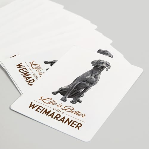 Baraja de naipes Weimaraner tamaño póker 52 cartas miniatura 5