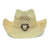 Natural Women's Cowboy Hat with Heart