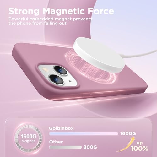 Image of GolbinBox Magnetic for iPhone 13 /14 Case, Silicone Cover, Blackcurrant