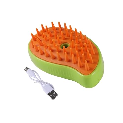 Escova Vapor Tira Pelo Pet Recarregável Usb cão gato 3 Em 1 - Autolimpante, Massagem e Remoção de Pe