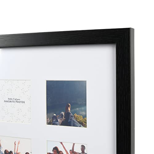 Prinz 12-Opening 16' X 20' Black Matted Wall Collage Picture Frame, Displays Twelve 3X3 Photos #TOP4