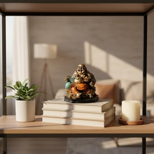 Image of ZAICUS Laughing Buddha Statue for Home Decor & Office Table Lucky Buddha | Feng Shui Showpiece for Wealth, Prosperity & Good Luck | Decorative Idol for Living Room, Desk & Gift Purpose