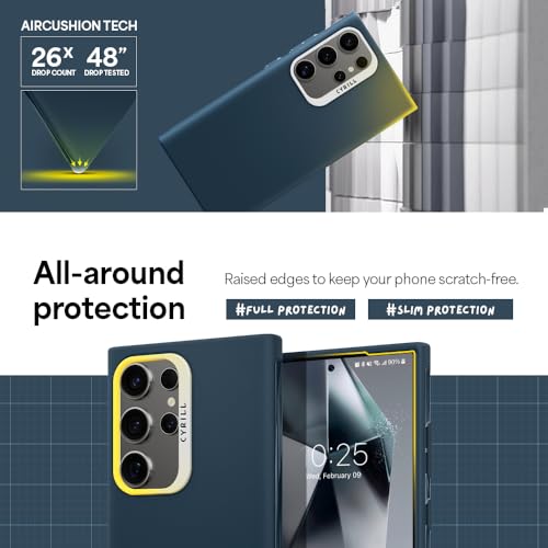 Image of Spigen Cyrill UltraColor | Samsung Galaxy S24 Ultra Case | Blue Galaxy S24 Ultra Back Cover | TPU+Poly Carbonate - Deep Sea