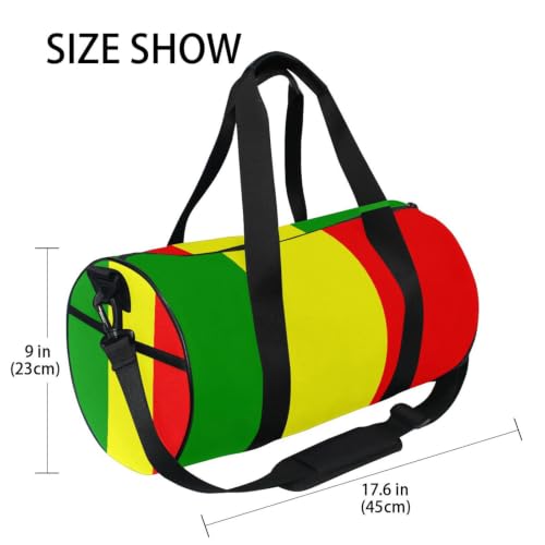 Bolsa de lona redonda con bolsillo interior para deporte y viaje 4