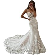 Fivsole Wedding Dresses for Birde 2025 Lace Applique Long Bridal Dress Mermaid Wedding Gown with ...