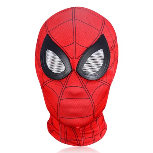 AWAVM Máscara de Spider Man, lycra com impressão 3D, máscara para adultos, tema de filmes, fantasias de cosplay, Halloween, Natal